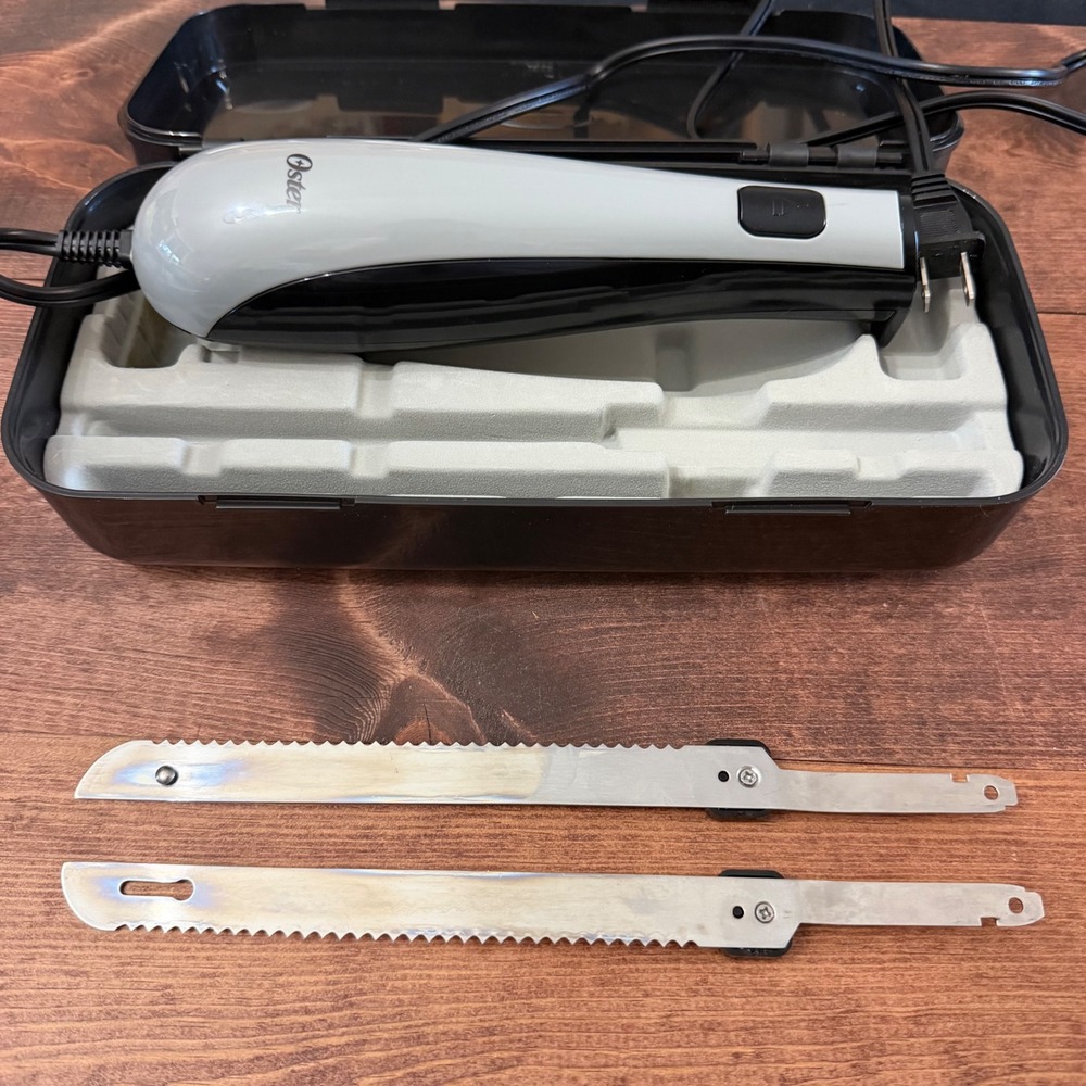 Oster Electric Knife Set with Storage Case Black Grey FPSTEK2020 100W